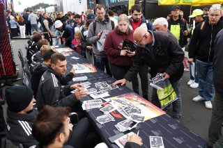 Mercedes Drivers at the Autograph Session