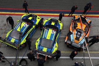 #97 - Rutronik Racing - Loek HARTOG - Eshan PIERIS - Porsche 911 GT3 R (992), #96 - Rutronik Racing - Patric NIEDERHAUSER - Sven MULLER - Porsche 911 GT3 R (992) and #59 - Garage 59 - Marvin KIRCHHOFER - Benjamin GOETHE - McLaren 720S GT3 EVO 