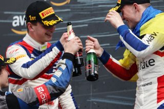 Champagne on the podium 