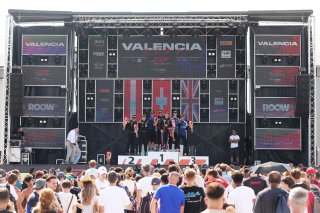 Race 1 Overall Podium (l-r) #63 - GRT - Grasser Racing Team - Luca ENGSTLER - Jordan PEPPER - Lamborghini Huracan GT3 EVO2, #69 - Emil Frey Racing - Thierry VERMEULEN - Chris LULHAM - Ferrari 296 GT3, #58 - Garage 59 - Thomas FLEMING - Louis PRETTE - McLa