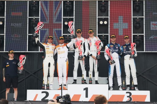Race 2 Bronze Podium (l-r) #93 - Ziggo Sport Tempesta - Eddie CHEEVER - Marco PULCINI - Ferrari 296 GT3, #89 - Lionspeed GP - Bastian BUUS - Bashar MARDINI - Porsche 911 GT3 R (992), #74 - Kessel Racing - Dennis MARSCHALL - Dustin BLATTNER - Ferrari 296 G | SRO / JEP