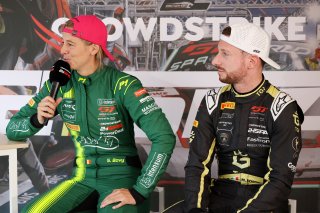 #700 - Comtoyou Racing - Sarah BOVY - Aston Martin Vantage AMR GT3 EVO and #63 - TGI Team by GRT - Mirko BORTOLOTTI - Lamborghini Temerario GT3 in the press conference