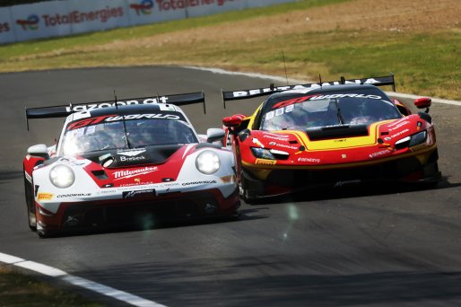 #914 - Razoon - more than racing - Simon BIRCH/Magnus GUSTAVEN - Porsche 911 GT3 R EVO and #50 - AF Corse - Arthur LECLERC/Thomas NEUBAUER - Ferrari 296 GT3 EVO | SRO / JEP