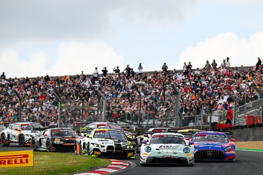 #80 - Lionspeed GP - Bastian BUUS/Ricardo FELLER - Porsche 911 GT3 R EVO Leads Race Start | SRO / JEP