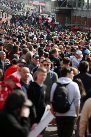 Fans at the Pit Walk & Autograph Session at Brands Hatch