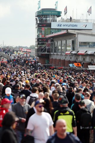 Fans at the Pit Walk & Autograph Session at Brands Hatch