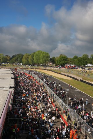 Fans at the Pit Walk & Autograph Session at Brands Hatch