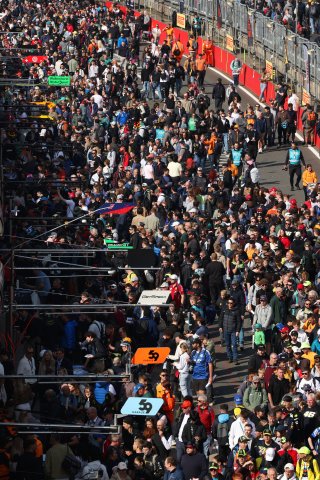Fans at the Pit Walk & Autograph Session at Brands Hatch