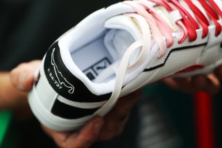 #7 - Comtoyou Racing - Nicki THIIM - Aston Martin Vantage AMR GT3 EVO recieves his customised shoes for fastest lap at Paul Ricard