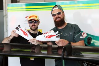 #7 - Comtoyou Racing - Nicki THIIM - Aston Martin Vantage AMR GT3 EVO recieves his customised shoes for fastest lap at Paul Ricard