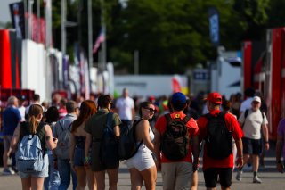 Fans in the paddock