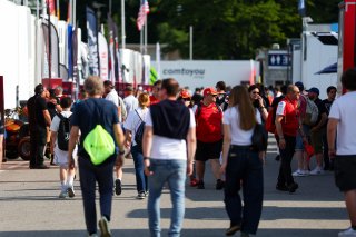 Fans in the paddock