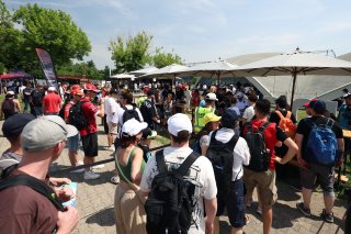 Fans at the Monza fanzone driver Meet & Greet