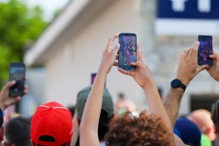 Valentino Rossi and fans in the Monza Paddock