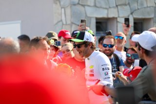 Valentino Rossi and fans in the Monza Paddock