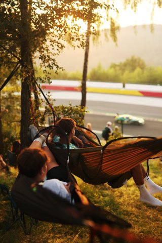 Fans watching the race