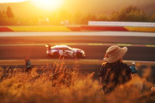 Fans watching the race