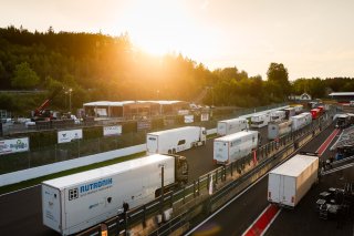 Teams for the CrowdStrike 24 Hours of Spa arrive at the circuit 