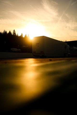Teams for the CrowdStrike 24 Hours of Spa arrive at the circuit 