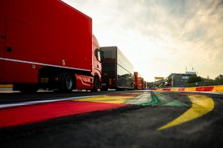 Teams for the CrowdStrike 24 Hours of Spa arrive at the circuit 