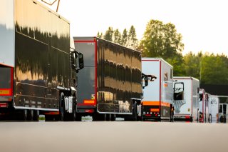 Teams for the CrowdStrike 24 Hours of Spa arrive at the circuit 
