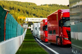 Teams for the CrowdStrike 24 Hours of Spa arrive at the circuit 