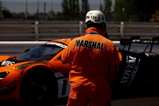 A marshal at Misano World Circuit