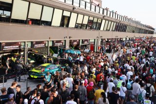 #11 - Comtoyou Racing - Marcelo TOMASONI - Felice JELMINI - Aston Martin Vantage AMR GT3 EVO practice pit stops in the pitwalk