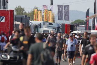 Fans in the paddock