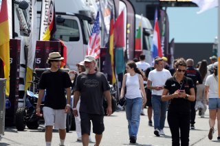 Fans in the paddock
