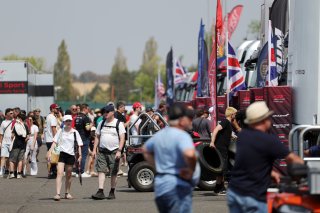 Fans in the paddock