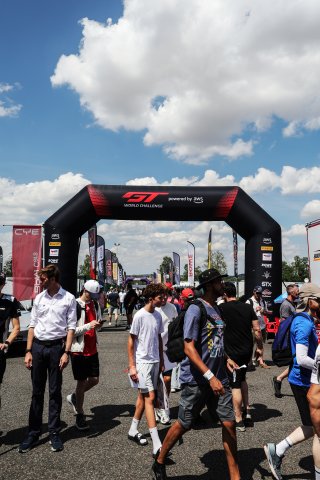 Fans in the paddock