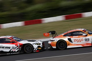 #32 - Team WRT - Kelvin Van Der Linde - Jordan Pepper - Charles Weerts - BMW M4 GT3 EVO and #93 - Ziggo Sport Tempesta Racing - Peter Dempsey - Christopher Froggatt - Eddie Cheever - Porsche 911 GT3 R (992) EVO