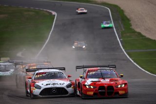 #12 - GetSpeed Team Dubai - Gabriel Rindone - Tom Kalender - Jayden Ojeda - Mercedes-AMG GT3 EVO and #991 - Paradine Competition - Dries Vanthoor - Darren Leung - James Kellett - BMW M4 GT3 EVO