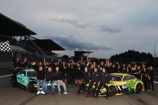 #87 - Winward Racing - Marvin Dienst - Gabriele Piana - Rinat Salikhov - Mercedes-AMG GT3 EVO and #48 - Mercedes - AMG Team MANN-FILTER - Lucas Auer - Luca Stolz - Maro Engel - Mercedes-AMG GT3 EVO | SRO / JEP