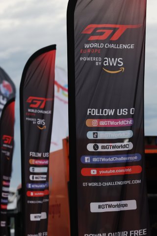 Flags in the paddock