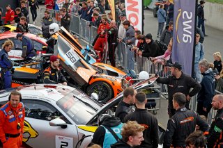 Cars in parc ferme after Qualifying