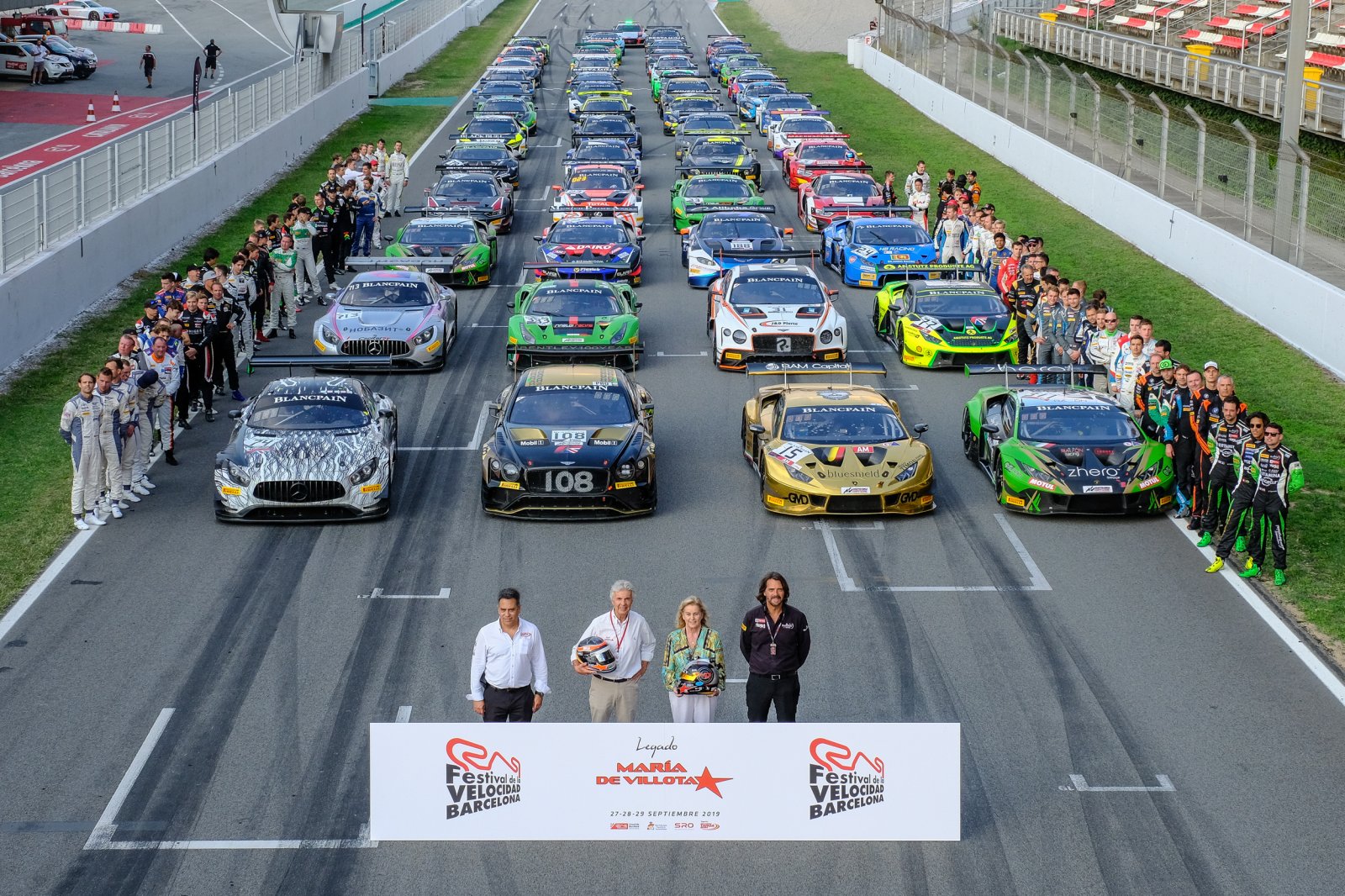Full turnout of Blancpain GT Series drivers to promote Legado Maria de Villota