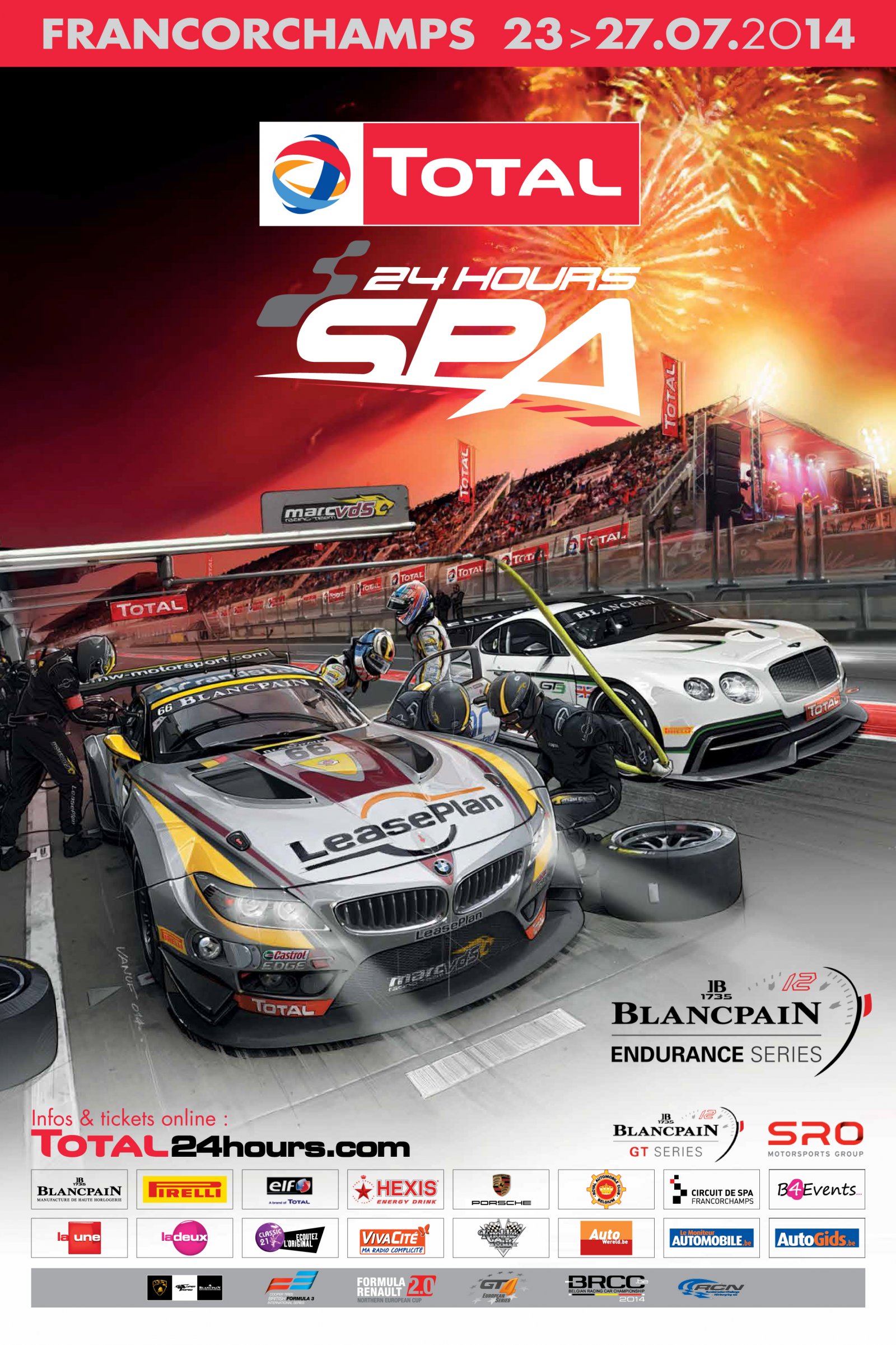 Official poster for the Total 24 Hours of Spa released