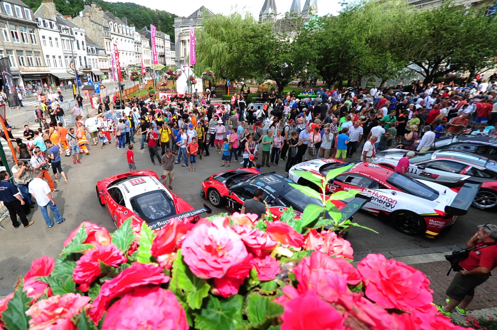 Impressive crowd greets parade in the Spa town centre