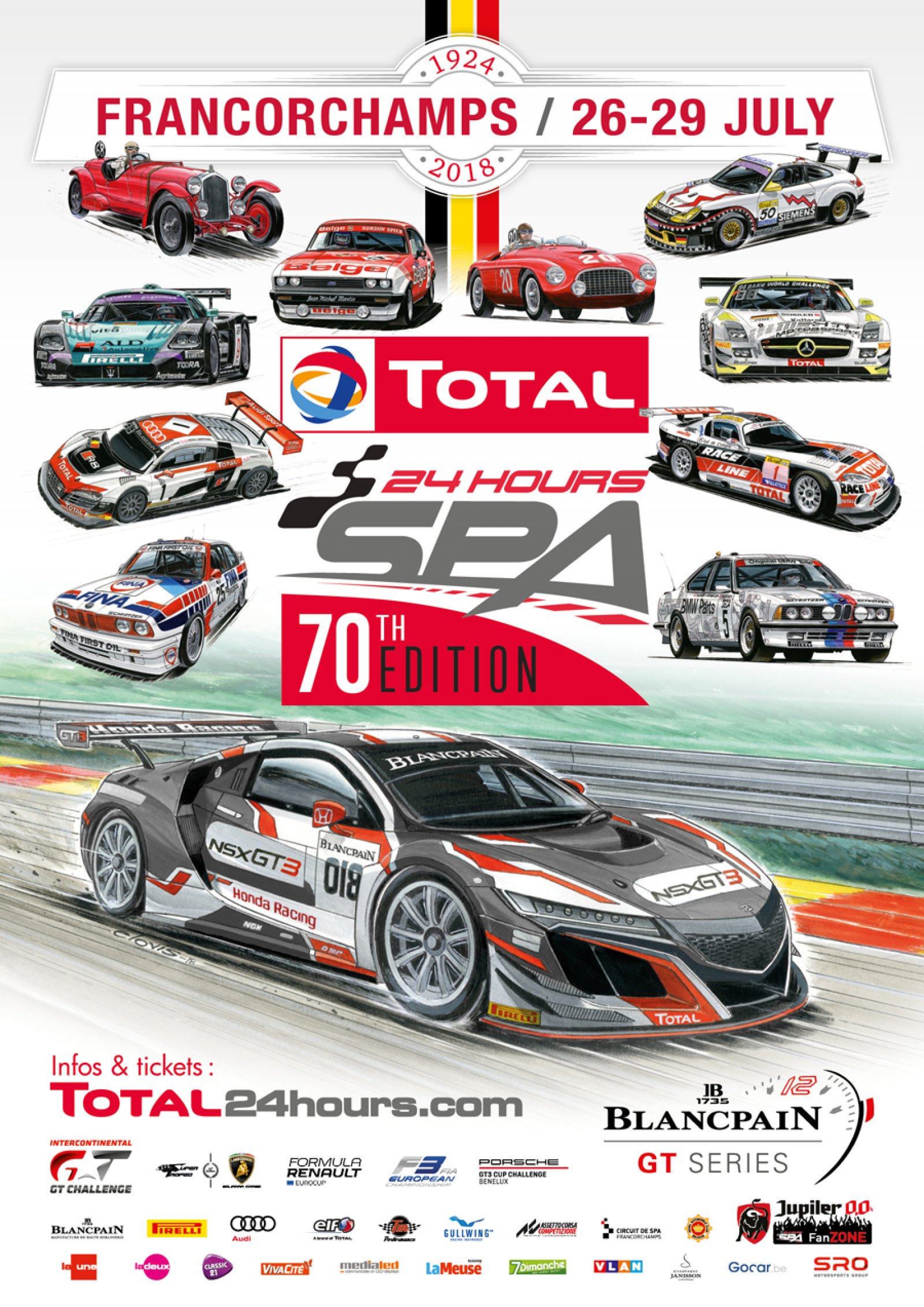 Total 24 Hours of Spa celebrates 70th edition with birthday card-inspired poster 