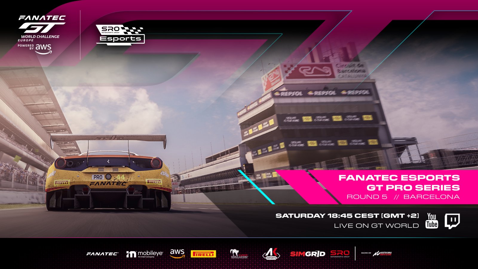 Fanatec Esports GT Pro Series titles to be decided at Barcelona