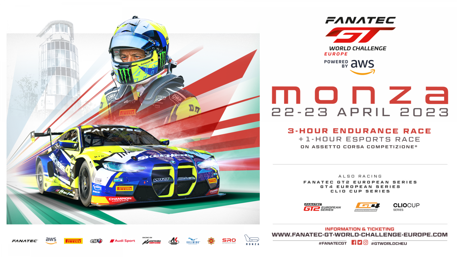 Tickets now on sale for 2023 Fanatec GT season opener at Monza