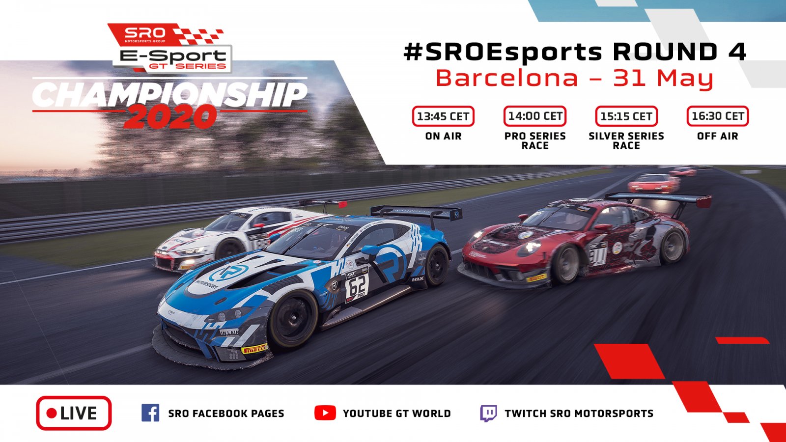 Action-packed weekend in store as SRO E-Sport GT Series enters crucial phase