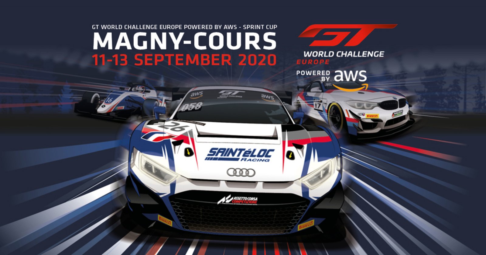 Sprint Cup campaign reaches halfway mark as GT World Challenge Europe Powered by AWS heads for Magny-Cours
