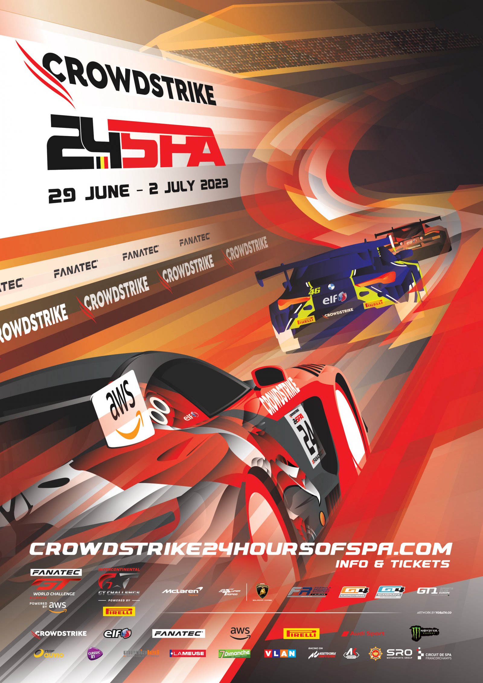CrowdStrike 24 Hours of Spa blikt naar de toekomst met nieuwe aanpak van  offici&euml;le poster | CrowdStrike 24 Hours of Spa