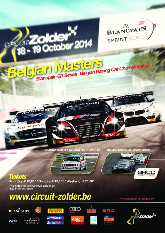 Tickets sales for the Blancpain Sprint Series at Zolder are on line!