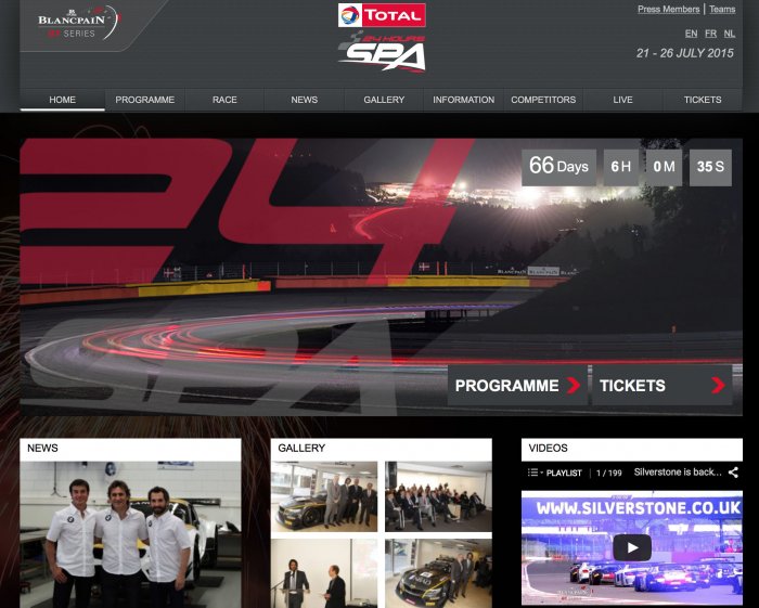New website Total 24 Hours of Spa now online