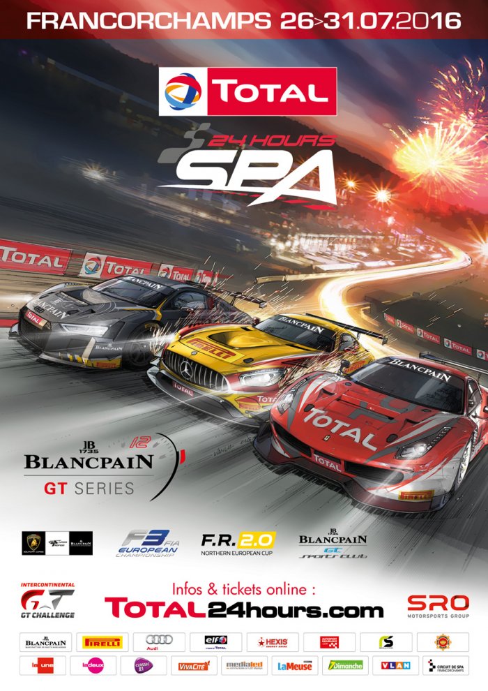 Officiële poster Total 24 Hours of Spa onthuld