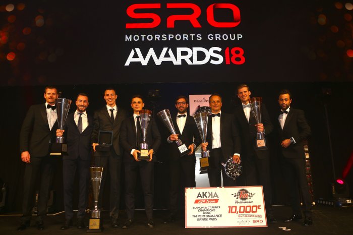 Champions of 2018 crowned in London at spectacular SRO Motorsports Group awards ceremony 